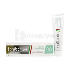 BRILLANTE HERBAL WHITENING ЗУБНА ПАСТА ВІДБІЛЮВАННЯ ТА АНТИБАКТЕРІАЛЬНА ДІЯ