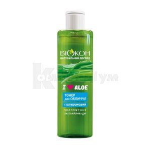 Тонер для обличчя гіалуроновий "I love aloe"