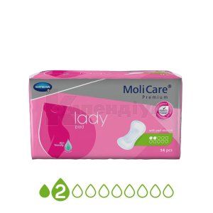 Прокладки урологічні при нетриманні сечі легкого ступеня MoliCare Premium lady pad