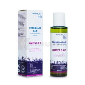 Олія гідрофільна для очищення шкіри тм "Pharmea" серия "Omega 3-6-9"