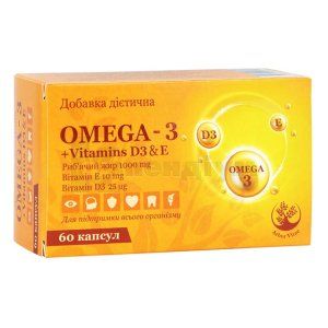 Омега 3 + Вітамін D3 & Е (Omega 3 + Vitamin D3 & E)