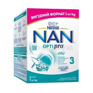 СУМІШ СУХА МОЛОЧНА "NAN® 3 OPTIPRO" ДЛЯ ДІТЕЙ ВІД 12 МІСЯЦІВ