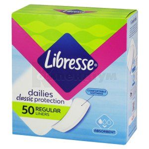 ПРОКЛАДКИ ГІГІЄНІЧНІ ПОВСЯКДЕННІ LIBRESSE CLASSIC PANTYLINERS REGULAR