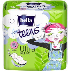 ПРОКЛАДКИ ГИГИЕНИЧЕСКИЕ BELLA FOR TEENS Ultra Relax extra soft deo green tea