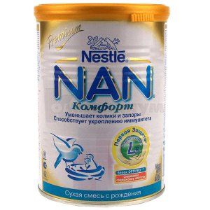 СУХАЯ МОЛОЧНАЯ СМЕСЬ NAN ® КОМФОРТ ДЛЯ ДЕТЕЙ С РОЖДЕНИЯ