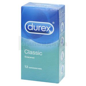 ПРЕЗЕРВАТИВЫ ЛАТЕКСНЫЕ С СИЛИКОНОВОЙ СМАЗКОЙ "DUREX CLASSIC"