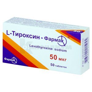 L-Тироксин-Фармак<sup>&reg;</sup><I>таблетки 50 мкг</I> (L-Thyroxin-Farmak<sup>&reg;</sup><I>tablets 50 mcg</I>)