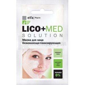 МАСКА ДЛЯ ЛИЦА ОСВЕЖАЮЩЕ-ТОНИЗИРУЮЩАЯ "LICO + MED"