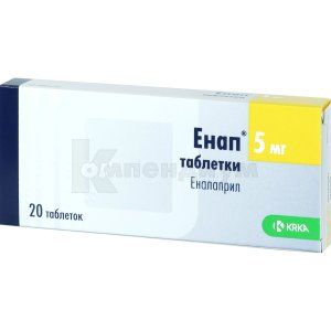 Энап<sup>&reg;</sup> <I>таблетки</I> (Enap<sup>&reg;</sup> <I>tablets</I>)