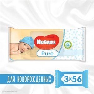 САЛФЕТКИ ДЕТСКИЕ ВЛАЖНЫЕ HUGGIES PURE