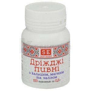 Пивные дрожжи с кальцием, магнием и железом (Brewers yeast with calcium, magnesium and ferrum)