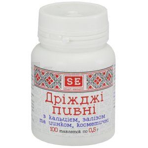 Пивные дрожжи с кальцием, железом и цинком (Brewers yeast with calcium, ferrum and zinc)