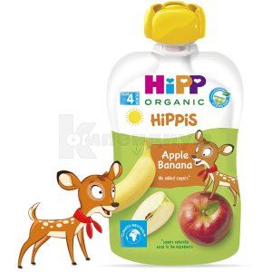 Хипп Хиппис фруктовое пюре яблоко-банан (Hipp Hippis fruit puree apple banana)