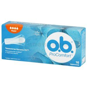 Тампоны O.B. про комфорт супер (Tampons O.B. pro comfort super)