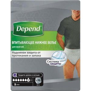 БЕЛЬЕ ВПИТЫВАЮЩЕЕ (ТРУСЫ-ПОДГУЗНИКИ) DEPEND®