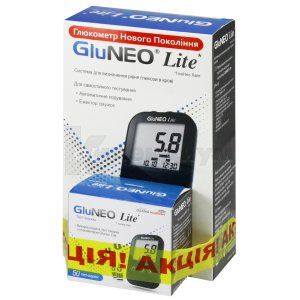 СИСТЕМА ДЛЯ ОПРЕДЕЛЕНИЯ УРОВНЯ ГЛЮКОЗЫ В КРОВИ GLUNEO™ LITE