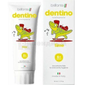 BRILLANTE DENTINO LIME JUNIOR ЗУБНАЯ ПАСТА-ГЕЛЬ ДЛЯ ДЕТЕЙ ОТ 6+ ЛЕТ СО ВКУСОМ ЛАЙМА