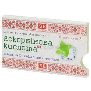 Витамин-ка с аскорбиновой кислотой, эвкалиптом, ментолом